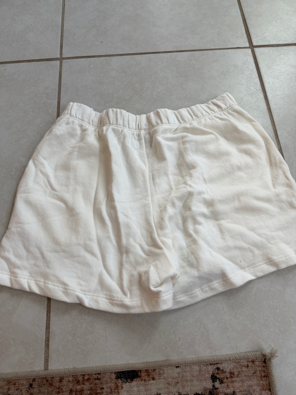 SET Active Cream Ribbed Athletic Lounge Shorts - Picture 2 of 3